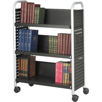 Scoot Book Carts, 200 lbs. Capacity, Black, 14-1/4" D x 33" L x 44-1/4" H, Steel M & M Nord Ouest Inc