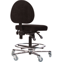 TF180 Welding Grade Ergonomic Stools, Suede, Black, 300 lbs. Capacity M & M Nord Ouest Inc