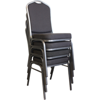 Chaises empilables, Tissu, Hauteur 37", Capacit&eacute; 275 lb, Noir M & M Nord Ouest Inc
