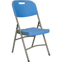 Chaise pliante, Poly&eacute;thyl&egrave;ne, Bleu, Capacit&eacute; 350 lb M & M Nord Ouest Inc