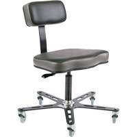 Chaise ergonomique SF160, Mobile, Vinyle Si&egrave;ge, Noir M & M Nord Ouest Inc