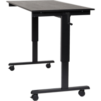 Adjustable Stand-Up Desk, Stand-Alone Desk, 48-1/2" H x 59" W x 29-1/2" D, Black OP532 | M & M Nord Ouest Inc