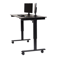 Adjustable Stand-Up Desk, Stand-Alone Desk, 45-1/4" H x 29-1/2" D, Black OP576 | M & M Nord Ouest Inc