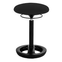 Twixt Ergonomic Chair, Stationary, Adjustable, 17" - 22", Polyester Mesh Seat, Black M & M Nord Ouest Inc