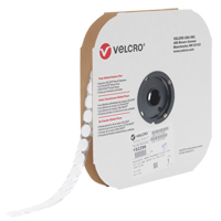 Velcoin&reg; Fastener, Loop, 3/4" Dia., Adhesive, White M & M Nord Ouest Inc