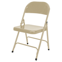 Chaise pliante, Acier, Beige, Capacité 300 lb OP961 | M & M Nord Ouest Inc
