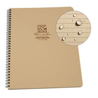Carnet de notes de poche &agrave; spirale lat&eacute;rale, Couverture souple, Havane, 64 Pages, 4-5/8" , 7"  M & M Nord Ouest Inc