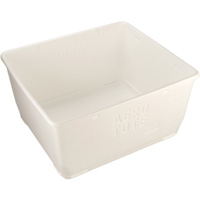 Food Storage Container, Plastic, 108 gal. Capacity, White M & M Nord Ouest Inc