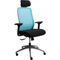 Chaise de bureau ajustable série Era<sup>MC</sup> avec appui-tête, Tissu/Mailles, Bleu, Capacité 275 lb OQ970 | M & M Nord Ouest Inc