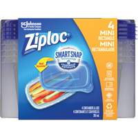 Ziploc<sup>®</sup> Mini Rectangle Food Container, Plastic, 355 ml Capacity, Clear OR133 | M & M Nord Ouest Inc