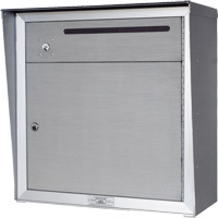 Collection Box, Wall -Mounted, 12-3/4" x 16-3/8", 2 Doors, Aluminum OR351 | M & M Nord Ouest Inc