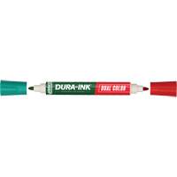 Markal<sup>®</sup> Dura-Ink<sup>®</sup> Dual Colour Permanent Ink Marker, Bullet, Green/Red OR464 | M & M Nord Ouest Inc