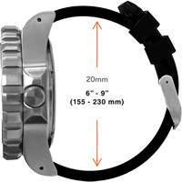 Grande montre automatique de plong&eacute;e, Num&eacute;rique, &agrave; piles, 41 mm, Noir M & M Nord Ouest Inc