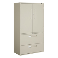 Armoire Multi-Stor, Acier, 3 Tablettes, 65-1/4" h x 36" la x 18" P, Beige M & M Nord Ouest Inc