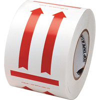 &eacute;tiquettes pour traitement sp&eacute;cial a/pictogramme Ce c&ocirc;t&eacute; vers le haut, 6" lo x 4" la, Rouge/blanc M & M Nord Ouest Inc