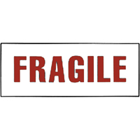 &eacute;tiquettes pour traitement sp&eacute;cial Fragile, 6" lo x 2" la, Rouge/blanc M & M Nord Ouest Inc