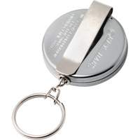 Porte-cl&eacute;s autor&eacute;tractable de s&eacute;rie Original, Chrome, C&acirc;ble 24", Fixation Agrafe de ceinture M & M Nord Ouest Inc