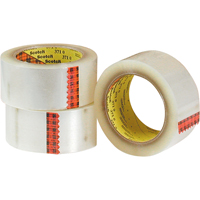 Scotch&reg; 375 Box Sealing Tape, Hot Melt Adhesive, 3.2 mils, 48 mm (1-22/25") x 50 m (164') M & M Nord Ouest Inc