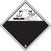 &eacute;tiquettes d'exp&eacute;dition TMD, Classe 8, Corrosifs, Vinyle M & M Nord Ouest Inc