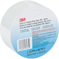 General Purpose Vinyl Tape 764, 48 mm (2") W x 32.9 m (108') L, White M & M Nord Ouest Inc