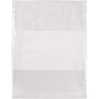 Sacs en poly avec espace inscriptible blanc, Refermable, 15" x 12", 2 mils M & M Nord Ouest Inc