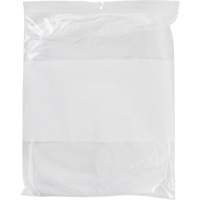 White Block Poly Bags, Reclosable, 15" x 12", 2 mils PF963 | M & M Nord Ouest Inc