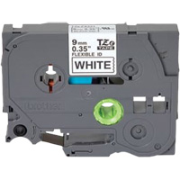 Cartouche de ruban flexible Tze, 9 mm x 26'/8 m, Noir sur blanc M & M Nord Ouest Inc