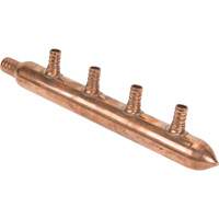 Four Branch Manifold, 3/4" Dia., Copper M & M Nord Ouest Inc