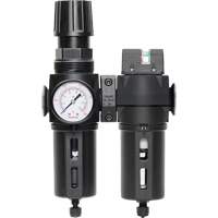 Filter/Regulator & Coalescing Filter Modulair 300 with Standard Bowl & Manual Drain, 3/8" NPTF, 150 PSI, 5.12 fl. oz. Capacity M & M Nord Ouest Inc