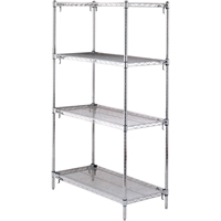 ETAGERE,4 TABL18X36X63,CHROME,800LB/TABL., Tiers 4, 36" la x 63" h x 18" p M & M Nord Ouest Inc