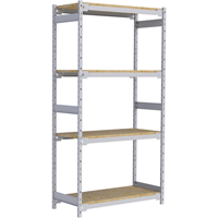 Wide Span Record Storage Shelving, Steel, 4 Shelves, 42" W x 18" D x 84" H M & M Nord Ouest Inc