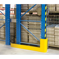 Protecteurs d'all&eacute;es de rayonnages, 3" la x 50" lo x 16" h, Jaune s&eacute;curit&eacute; OSHA M & M Nord Ouest Inc