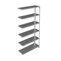 Shelving Unit, Galvanized Steel, Slotted Angle, 400 lbs. Capacity, 36" W x 72" H x 12" D M & M Nord Ouest Inc
