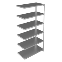 Shelving Unit, Galvanized Steel, Slotted Angle, 400 lbs. Capacity, 36" W x 72" H x 18" D M & M Nord Ouest Inc