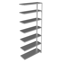 Shelving Unit, Galvanized Steel, Slotted Angle, 400 lbs. Capacity, 36" W x 84" H x 12" D M & M Nord Ouest Inc