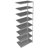 Shelving Unit, Galvanized Steel, Slotted Angle, 400 lbs. Capacity, 36" W x 96" H x 18" D M & M Nord Ouest Inc
