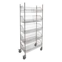 Chariot &agrave; tablette avec panier en treillis, Tiers 5, 48" la x 80" h x 24" p M & M Nord Ouest Inc