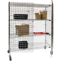 Chariot de s&eacute;curit&eacute;, Chrom&eacute;, 60" x 69" x 24", Capacit&eacute; 500 lb M & M Nord Ouest Inc