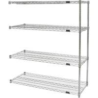 &eacute;tag&egrave;res robustes en treillis chromat&eacute;, Ensemble Ajout, Tiers 4, 30" la x 54" h x 14" p M & M Nord Ouest Inc