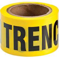 Barricade Tape, English, 3" W x 200' L, 3 mils, Black on Yellow M & M Nord Ouest Inc