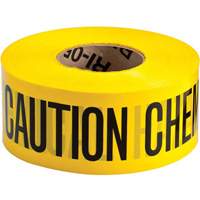 Barricade Tape, English, 3" W x 200' L, 3 mils, Black on Yellow M & M Nord Ouest Inc