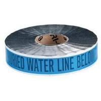 "Water Line" Identoline&reg; Underground Warning Tape, 2" W x 1000' L, Black on Blue M & M Nord Ouest Inc