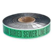 "Sewer Line" Identoline&reg; Underground Warning Tape, 2" W x 1000' L, Black on Green M & M Nord Ouest Inc