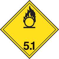 TDG Shipping Labels, Class 5.1, Oxidizing Substances, Vinyl M & M Nord Ouest Inc