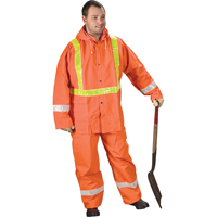 V&ecirc;tements de pluie pour la circulation Tornado, PVC, Petit, Orange haute visibilit&eacute; M & M Nord Ouest Inc