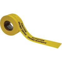 Barricade Tape, Bilingual, 3" W x 1000' L, 3.5 mils, Black on Yellow M & M Nord Ouest Inc