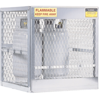 Aluminum LPG Cylinder Locker Storage, 4 Cylinder Capacity, 30" W x 32" D x 33-1/2" H, Silver M & M Nord Ouest Inc