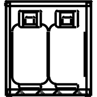 Aluminum LPG Cylinder Locker Storage, 4 Cylinder Capacity, 30" W x 32" D x 33-1/2" H, Silver M & M Nord Ouest Inc