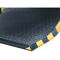Tapis Dura Comfort no 480, Texturé, 2' x 3' x 1/2", Noir/Jaune, Nitrile SAM183 | M & M Nord Ouest Inc
