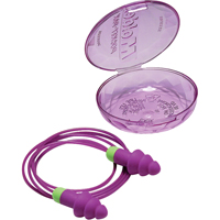 Bouchons d'oreilles r&eacute;utilisables Rockets, Avec cordon, Vrac - &eacute;tui en plastique, 27 dB NRR, Taille unique M & M Nord Ouest Inc
